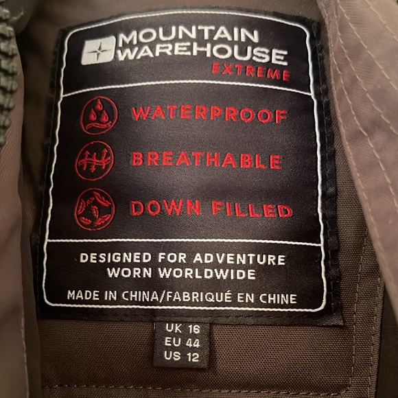 Down Filled Hood Coat Mountain Warehouse Extreme - Picture 3 of 13
